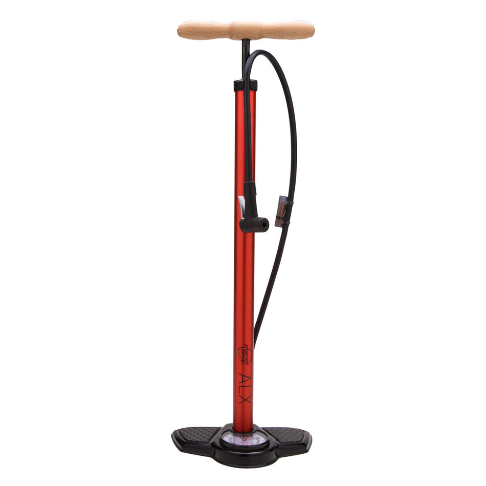 ALX 2.0 Floor Pump w/ Gauge, Red  NLS